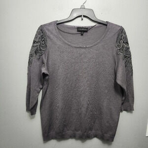 Lane Bryant women's blouse top sweater size 18/20 gray